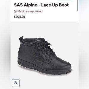 SAS Alpine Black Leather Ankle Boot